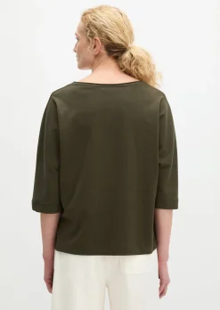 T-Shirt oversize aus Feinstrick-Jersey