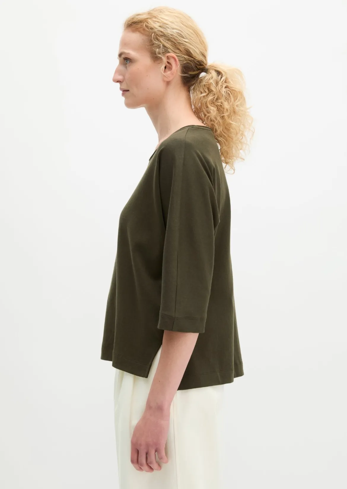 T-Shirt oversize aus Feinstrick-Jersey