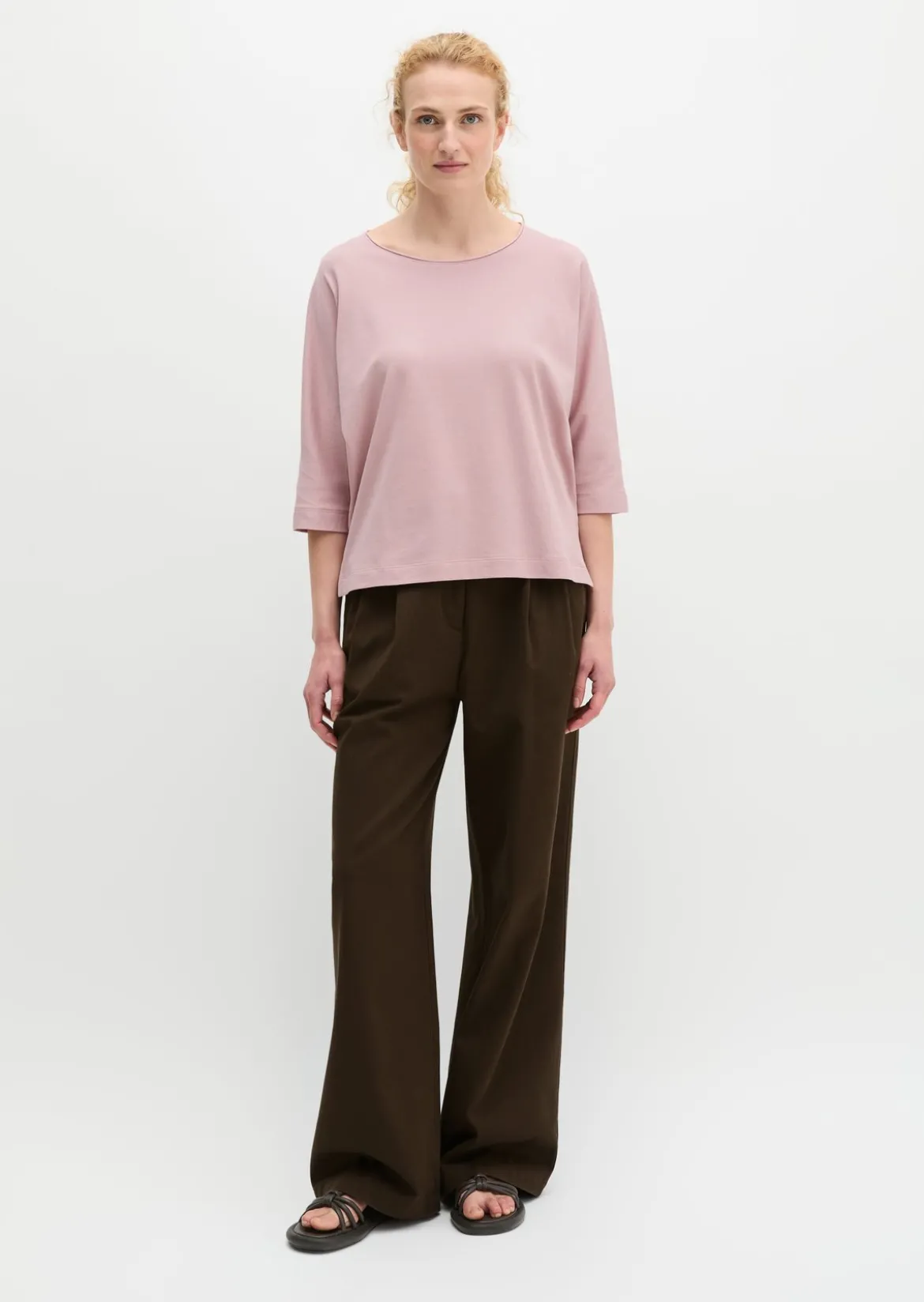 T-Shirt oversize aus Feinstrick-Jersey