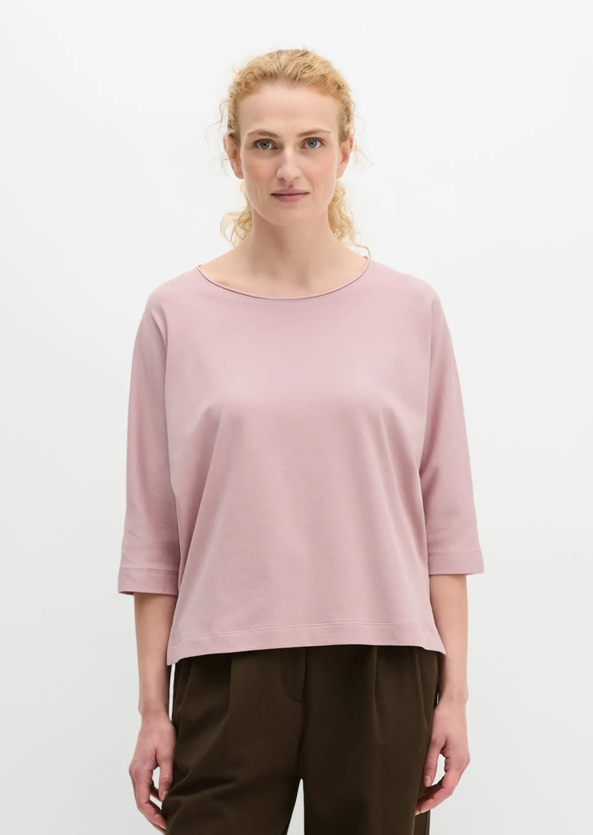 T-Shirt oversize aus Feinstrick-Jersey