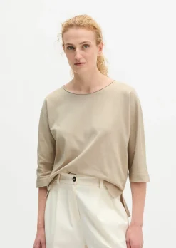 T-Shirt oversize aus Feinstrick-Jersey