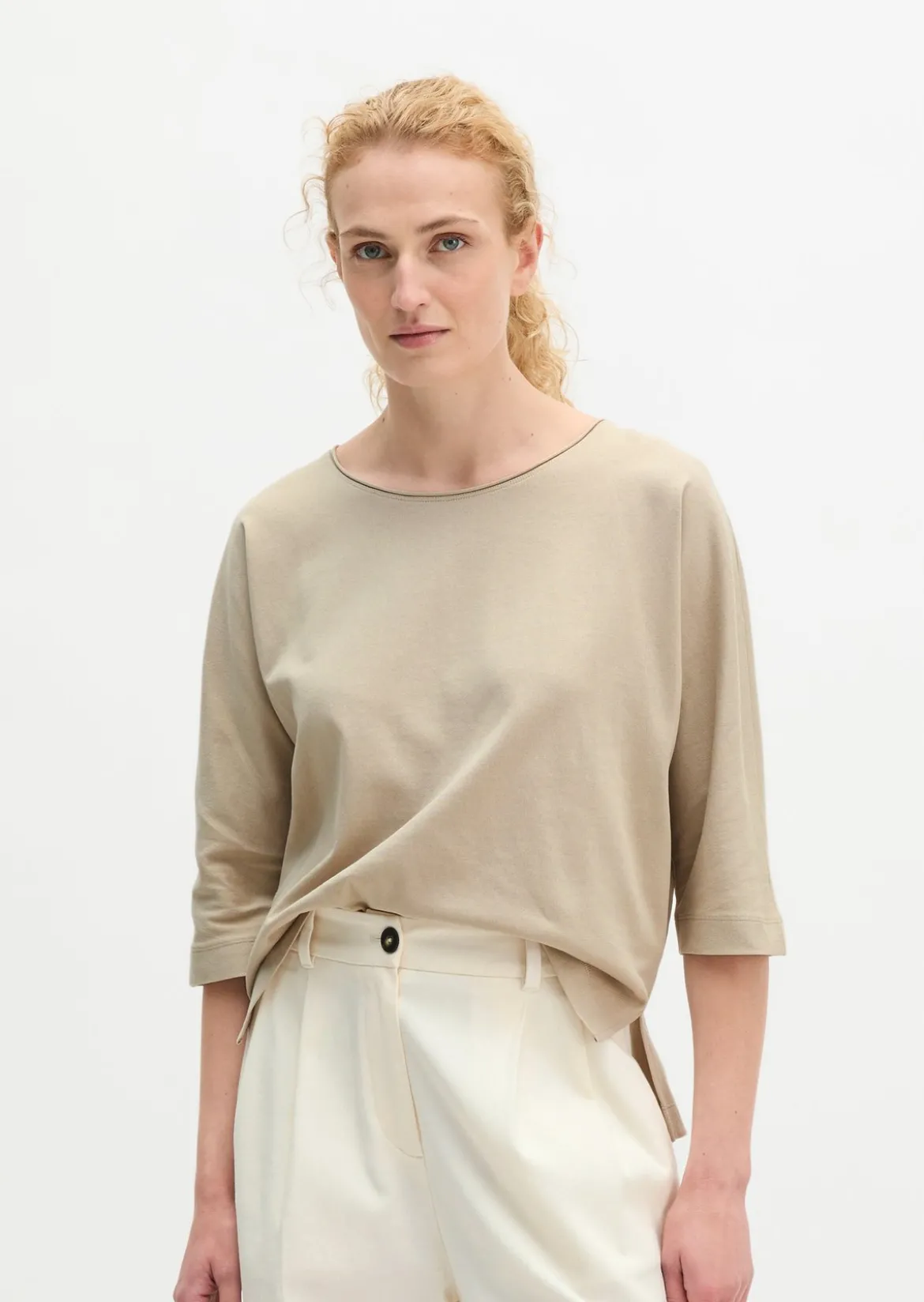 T-Shirt oversize aus Feinstrick-Jersey