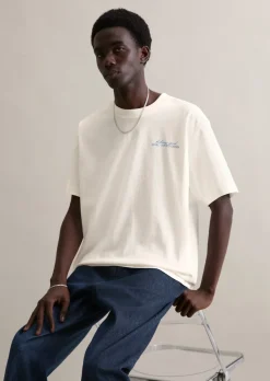 T-Shirt oversized mit Print auf Vorder- und Rückseite