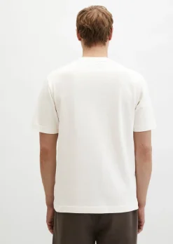T-Shirt regular aus Baumwoll-Leinen-Mix