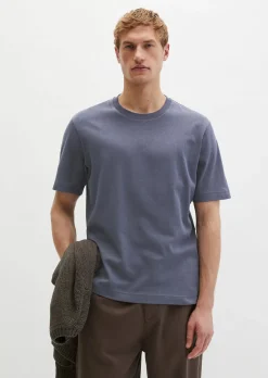 T-Shirt regular aus Baumwoll-Leinen-Mix
