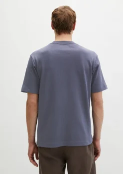T-Shirt regular aus Baumwoll-Leinen-Mix