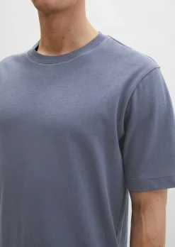 T-Shirt regular aus Baumwoll-Leinen-Mix