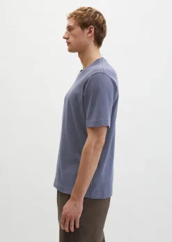 T-Shirt regular aus Baumwoll-Leinen-Mix