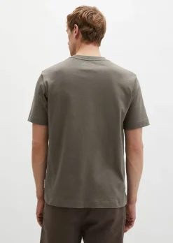 T-Shirt regular aus Baumwoll-Leinen-Mix