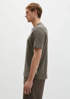 T-Shirt regular aus Baumwoll-Leinen-Mix