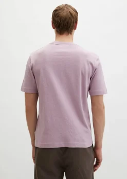 T-Shirt regular aus Baumwoll-Leinen-Mix