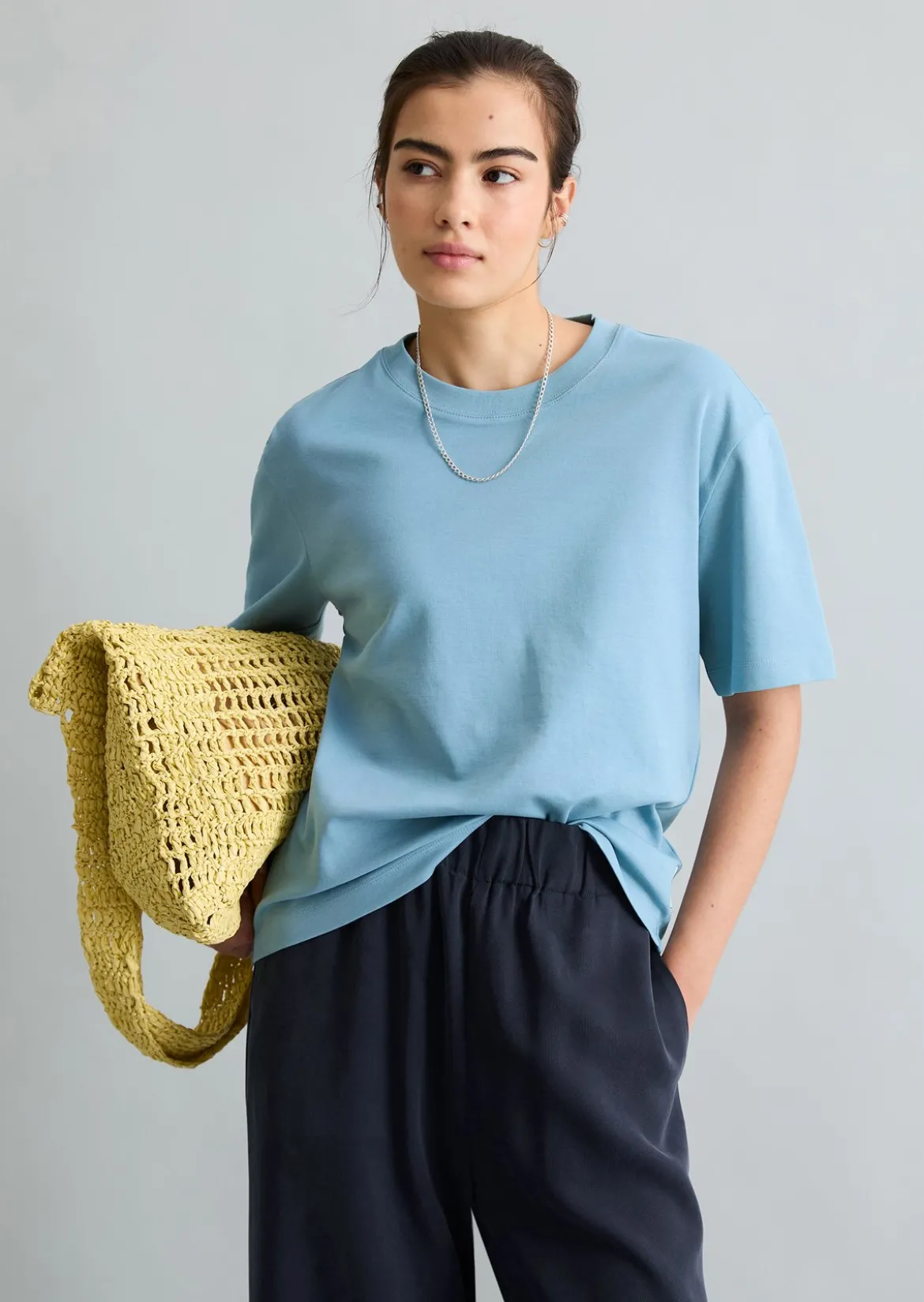 T-Shirt regular aus Interlock-Jersey