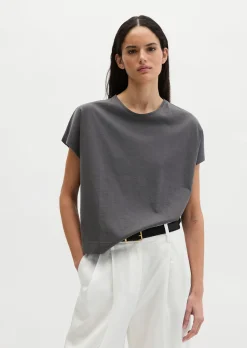 T-Shirt regular aus Material-Mix