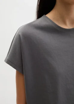 T-Shirt regular aus Material-Mix