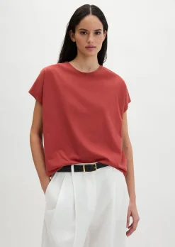 T-Shirt regular aus Material-Mix