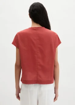T-Shirt regular aus Material-Mix