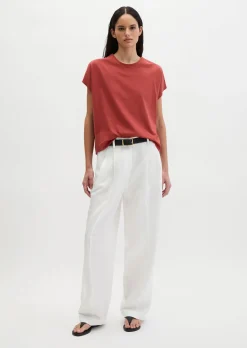 T-Shirt regular aus Material-Mix