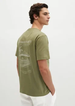 T-Shirt regular mit sommerlichem Rückenprint