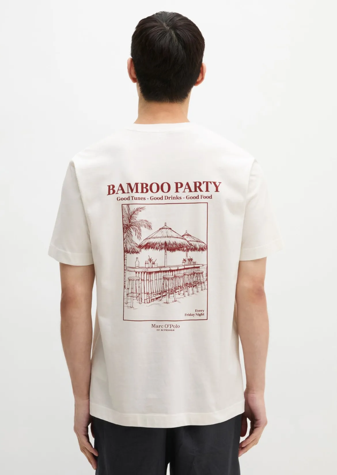 T-Shirt regular mit sommerlichem Rückenprint