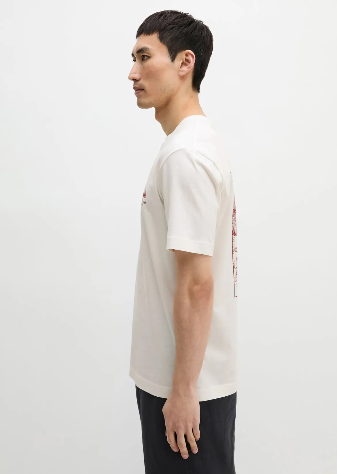 T-Shirt regular mit sommerlichem Rückenprint