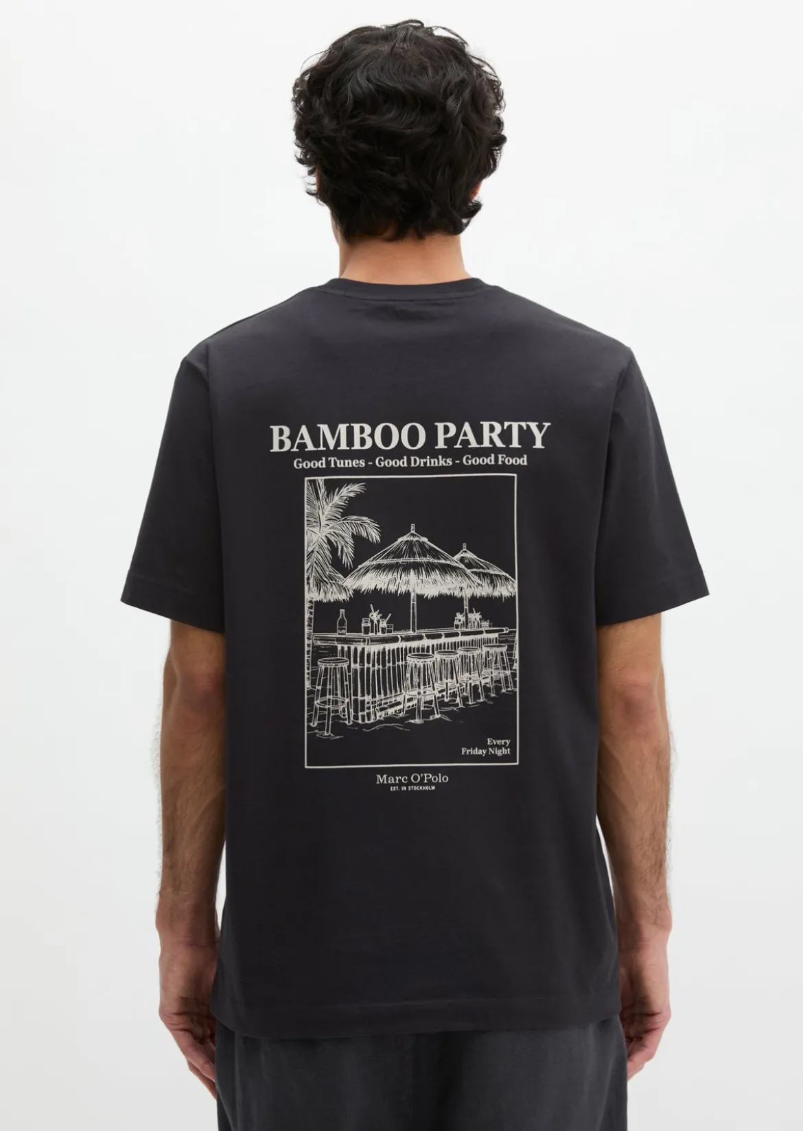 T-Shirt regular mit sommerlichem Rückenprint
