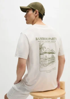 T-Shirt regular mit sommerlichem Rückenprint