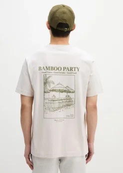 T-Shirt regular mit sommerlichem Rückenprint