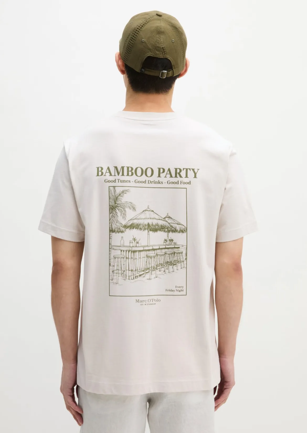 T-Shirt regular mit sommerlichem Rückenprint