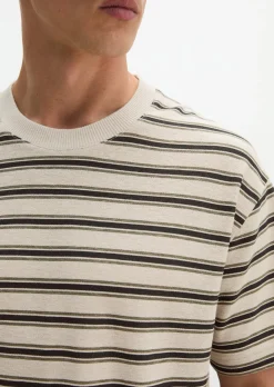 T-Shirt relaxed aus Bio-Baumwolle und Leinen