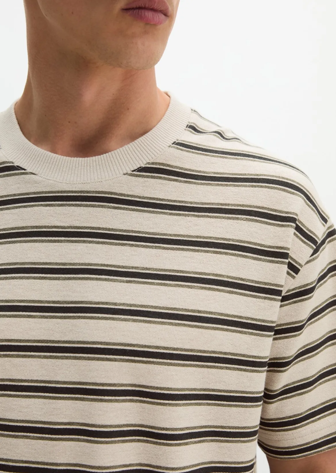 T-Shirt relaxed aus Bio-Baumwolle und Leinen