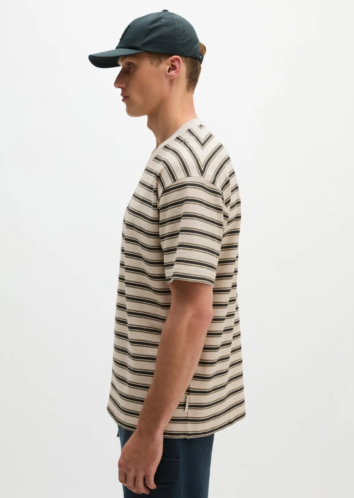 T-Shirt relaxed aus Bio-Baumwolle und Leinen
