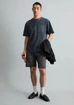 T-Shirt relaxed aus fein gerillter Bio-Baumwolle