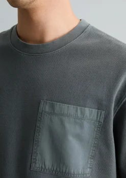 T-Shirt relaxed aus fein gerillter Bio-Baumwolle
