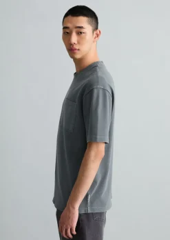 T-Shirt relaxed aus fein gerillter Bio-Baumwolle