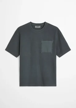 T-Shirt relaxed aus fein gerillter Bio-Baumwolle