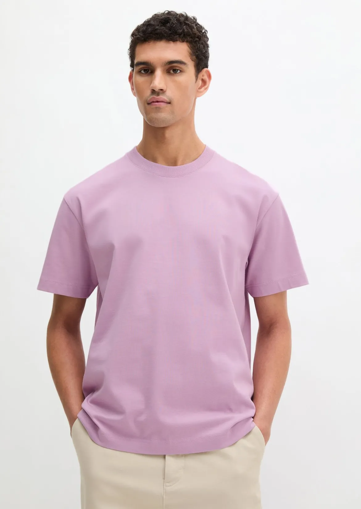 T-Shirt relaxed aus schwerem Bio-Baumwoll-Jersey