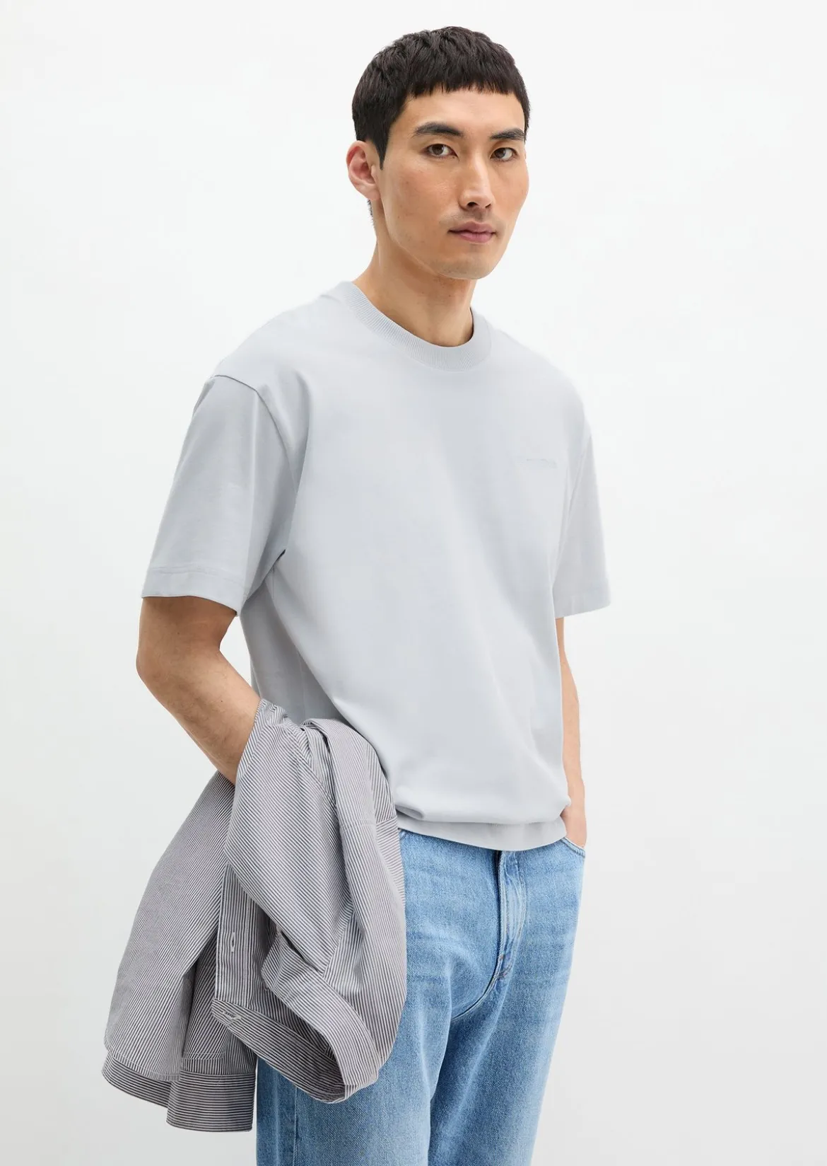 T-Shirt relaxed aus schwerem Bio-Baumwoll-Jersey