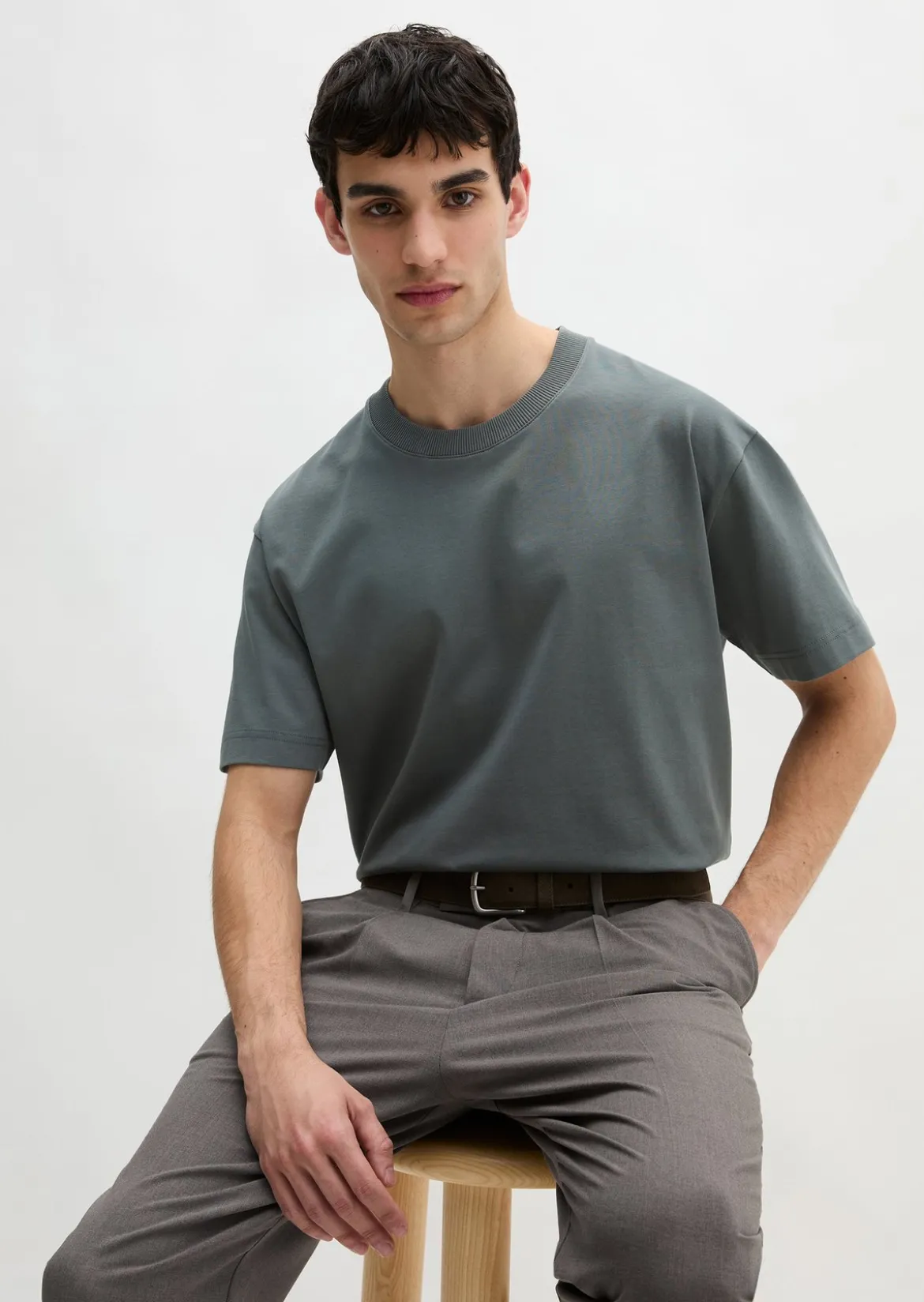 T-Shirt relaxed aus schwerem Bio-Baumwoll-Jersey
