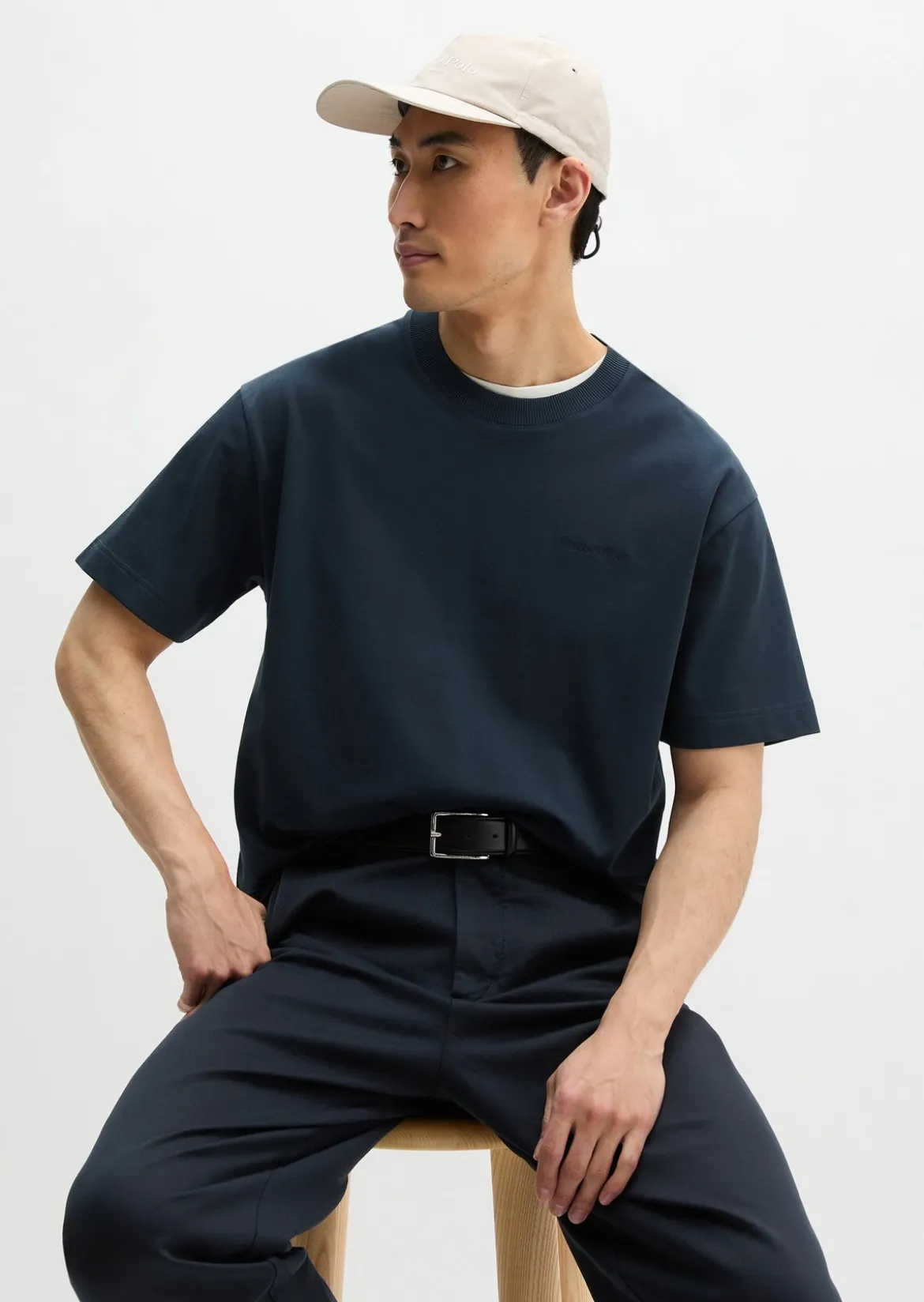 T-Shirt relaxed aus schwerem Bio-Baumwoll-Jersey