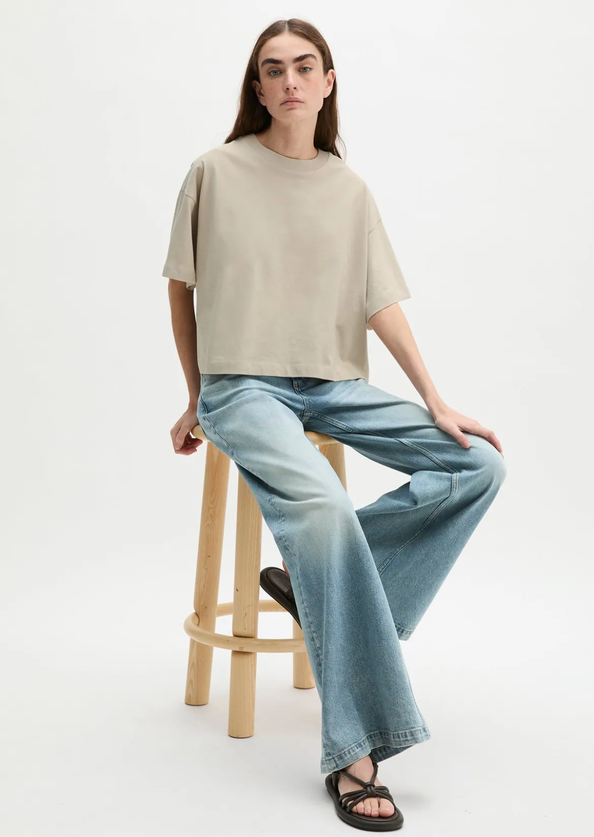 T-Shirt relaxed aus weichem Single Jersey
