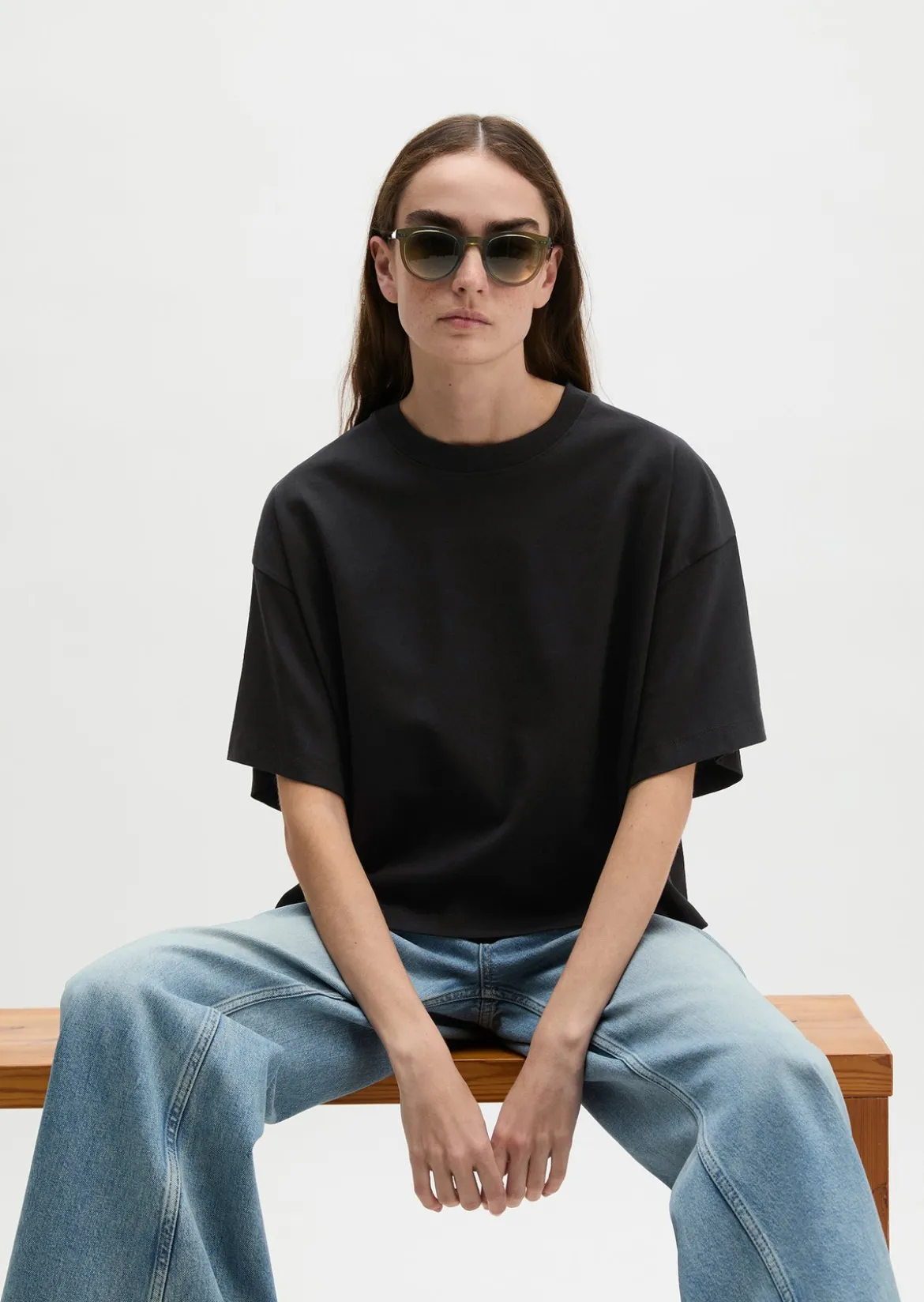 T-Shirt relaxed aus weichem Single Jersey