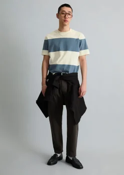 T-Shirt relaxed mit Cut-&-Sew-Blockstreifen