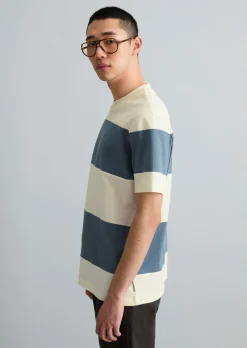 T-Shirt relaxed mit Cut-&-Sew-Blockstreifen