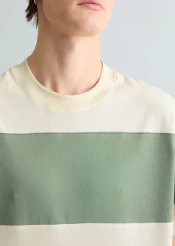 T-Shirt relaxed mit Cut-&-Sew-Blockstreifen