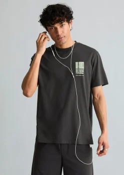 T-Shirt relaxed mit großem Rückenprint