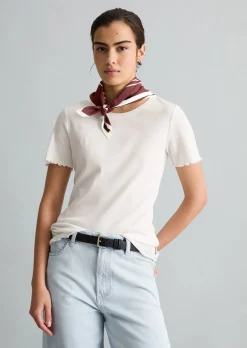 T-Shirt slim aus Bio-Baumwoll-Stretchjersey