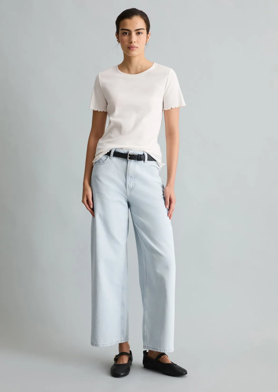 T-Shirt slim aus Bio-Baumwoll-Stretchjersey