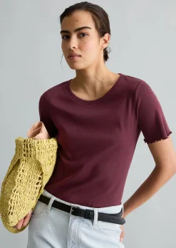 T-Shirt slim aus Bio-Baumwoll-Stretchjersey