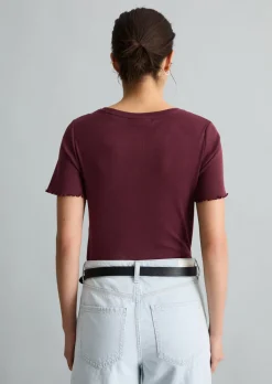 T-Shirt slim aus Bio-Baumwoll-Stretchjersey