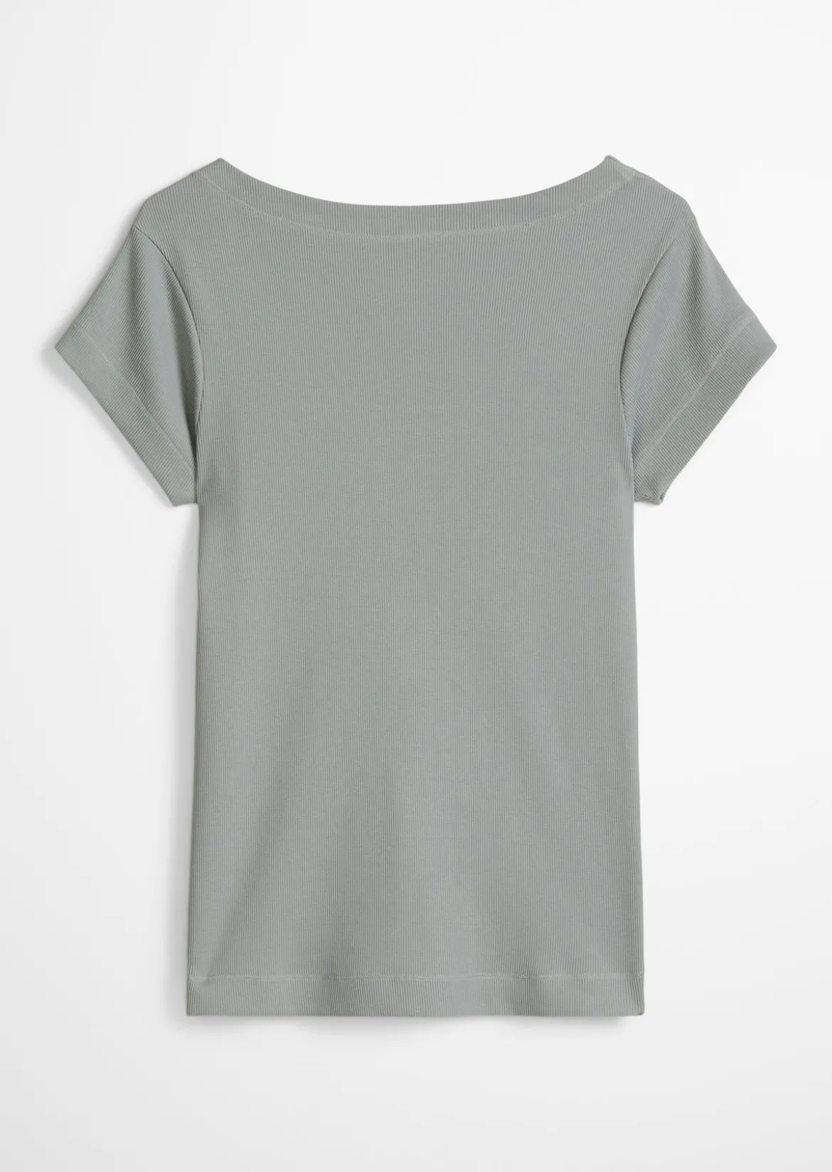 T-Shirt slim aus elastischem Rippjersey